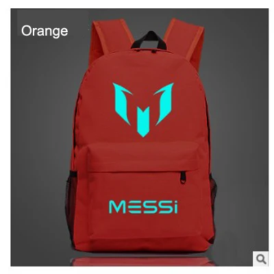 Рюкзак с логотипом Месси, сумка для мужчин и мальчиков, сумка для путешествий, рюкзак для подростков, школьный подарок, детский рюкзак, Mochila Bolsas Escolar FN893 - Цвет: Orange
