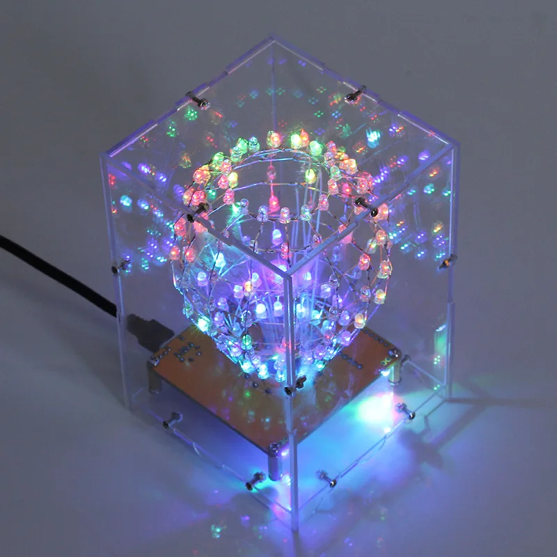 RGB светодиодный кубический шар набор сделай сам цветной светильник Бик с