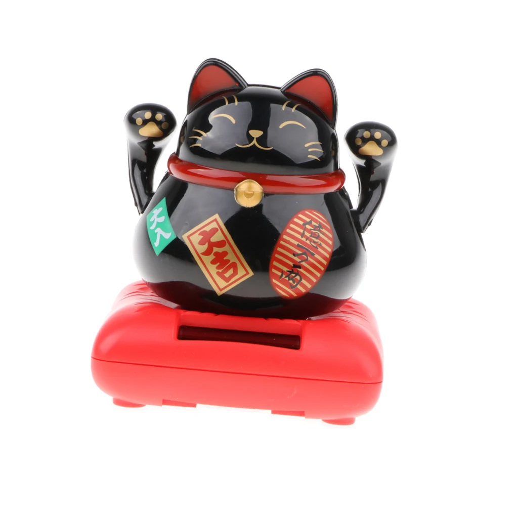 Новинка на солнечных батареях развевающийся LUCKY CAT приборной панели игрушки для дома и офиса автомобиля Декор Декоративные