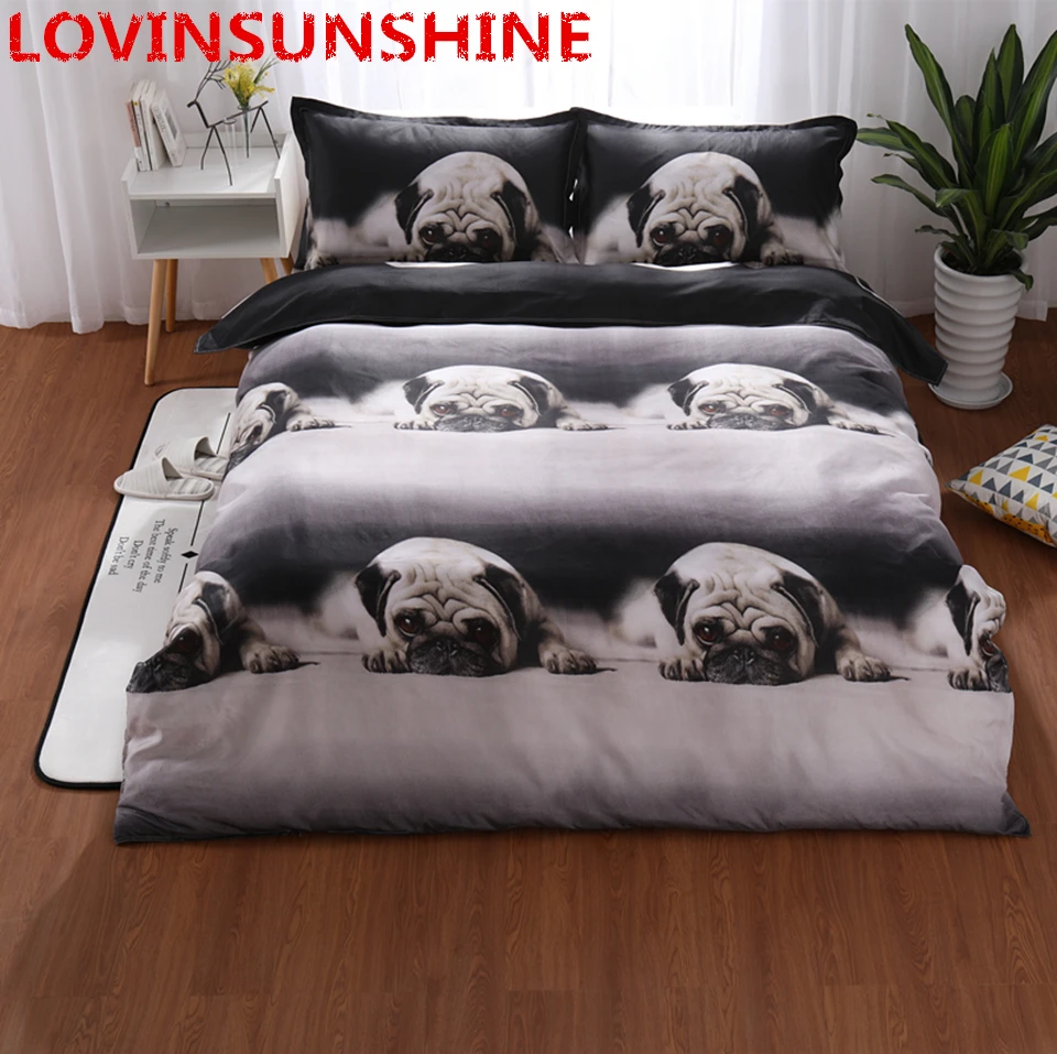 

LOVINSUNSHINE 3D dog print bedding set Dog Duvet Quilt Cover Pillowcases Bed Sheet King Queen Twin (No Sheet No Filling)