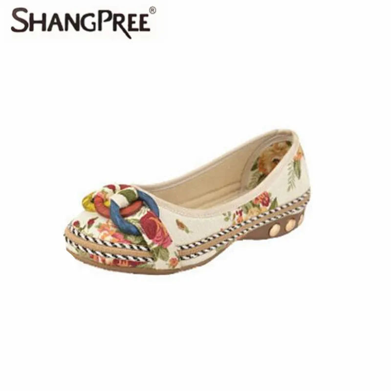 

Large size 35-42 Summer fall Women Flats shoes Handmade Beaded Loafers Zapatos Mujer Retro Ethnic Embroidered Casual Shoes
