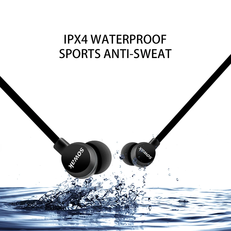 Sowak Bluetooth наушники V4.1 IPX4 с защитой от попадания пота спортивные стерео гарнитура