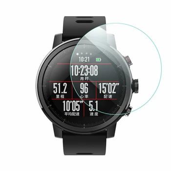 

SOONHUA New 2Pcs HD Screen Protector Film For Huami Amazfit Stratos 2/2S Watch Protective Film Anti-scratch Glass Screen Cover
