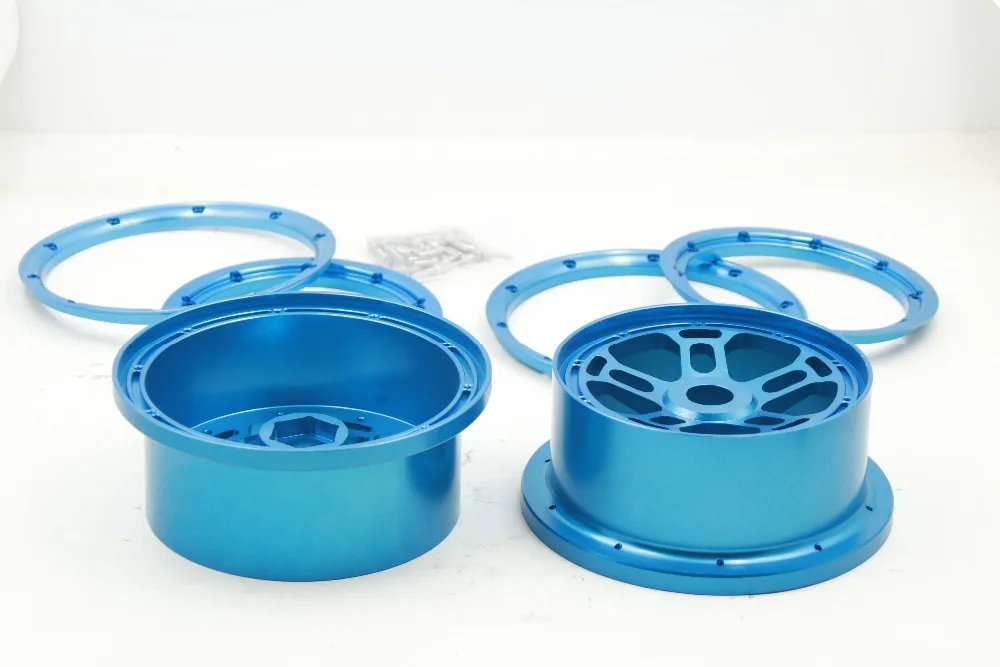 

Alloy CNC Wheel Set wheel hub rim with outer and inner beadlock lock for 1/5 Losi 5ive T Rovan LT King Motor X2 2pcs/set