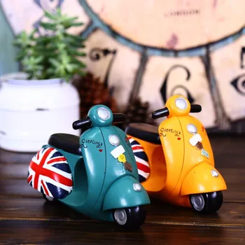 

Motorcycle Model Money Box Retro Resin Money Saving Pot Resin Handicrafts Piggy Home Decoration Currency Save Coin Bank Craft