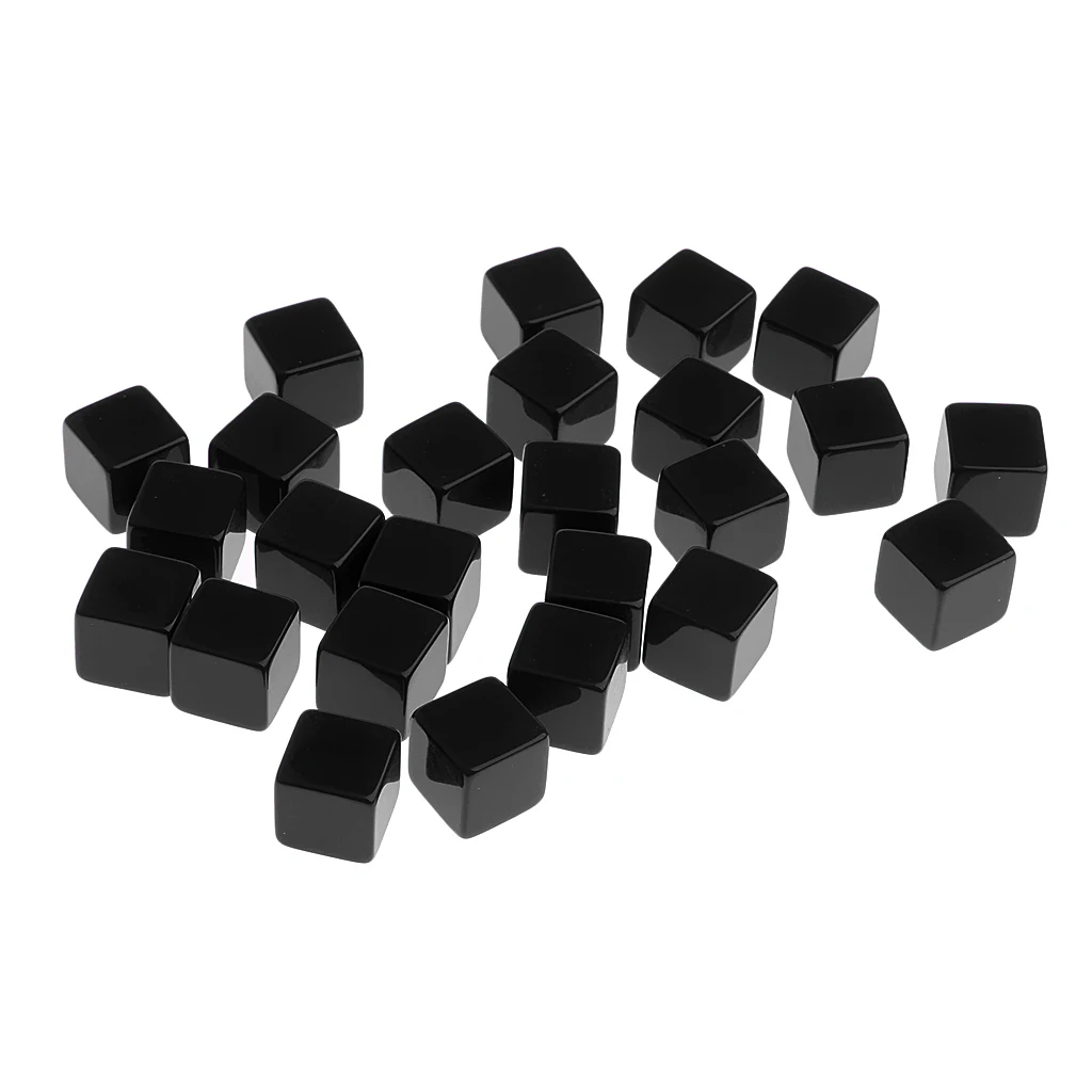 MagiDeal 125Pcs/Pack 12mm Opaque Six Sided D6 Dice Set Blank for Dungeons and Dragons D&D MTG TRPG Players Toys