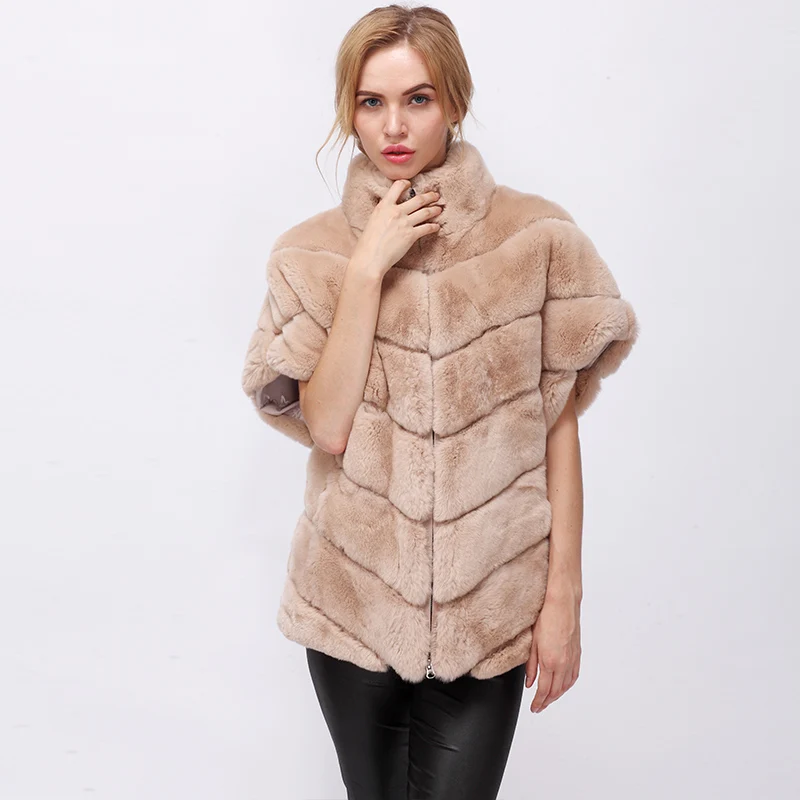 CNEGOVIK Short real rabbit fur jacket women fur real coat rex rabbit real fur coat CNEGOVIK Short real rabbit fur jacket women fur real coat rex rabbit real fur coat
