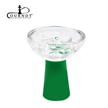 1 шт стеклянная чаша для кальяна и противоскользящая высокотемпературная чашка вихревая цветная разноцветная миска для кальяна