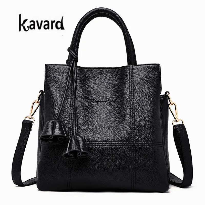 Kavard PU Leather Shoulder Bag Women Luxury Handbags Women Bags Designer handbags Hiag Quality Black Casual Tote Bag sac a main