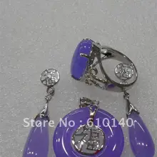 3 шт. ювелирные изделия к кулон Цепочки и ожерелья Серьги ring8# Set m_1926