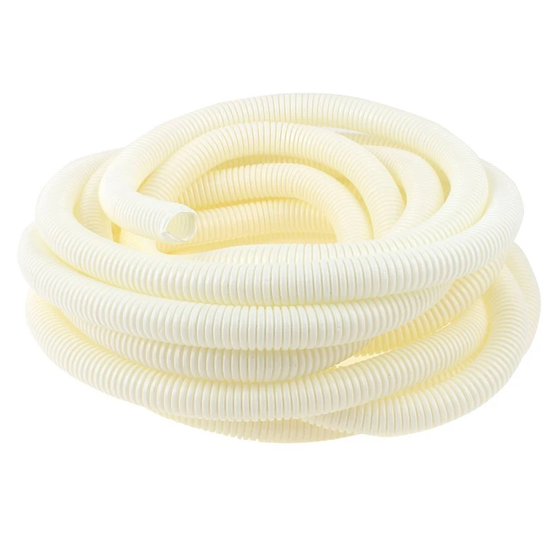 

Flexible Wire Cover Conduit Corrugated Tube Pipe Hose White 8m