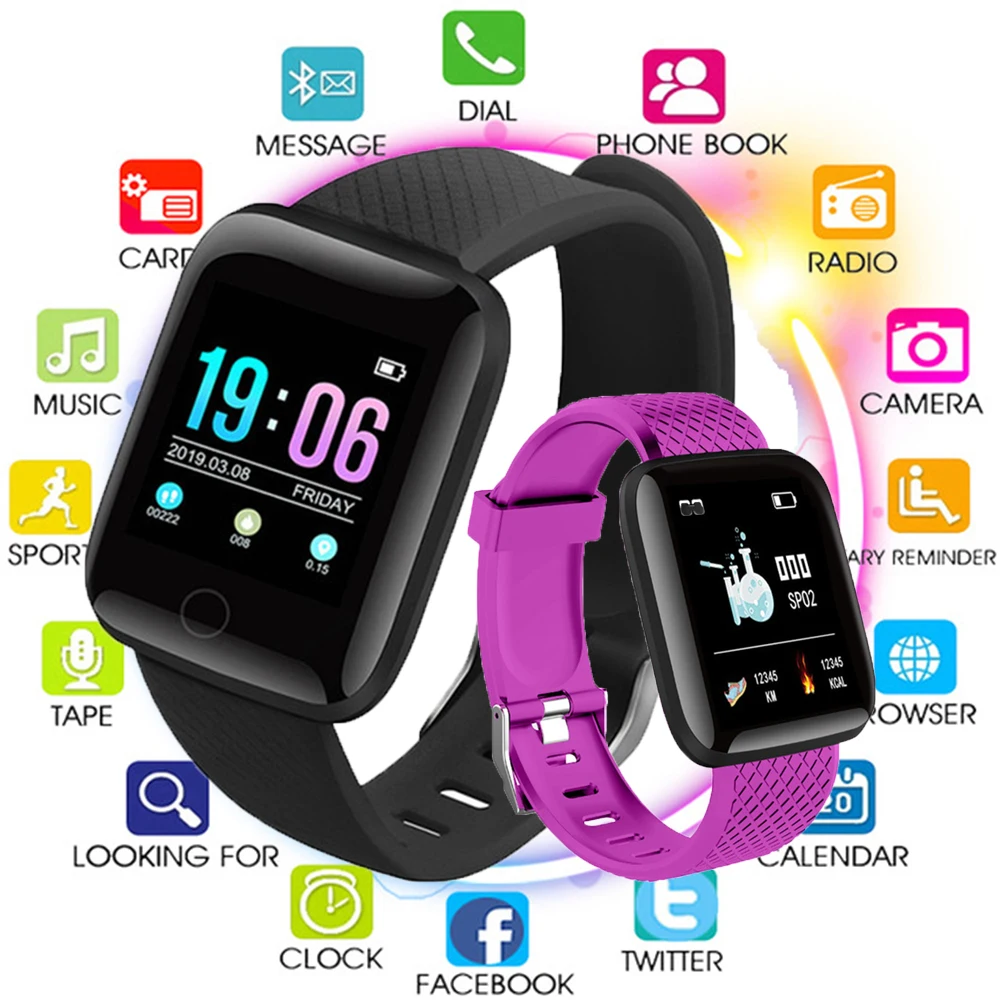 

New Smart Wristband Heart Rate Monitor Smart Fitness Bracelet Blood Pressure Waterproof IP67 Fitness Tracker Watch For Women Men
