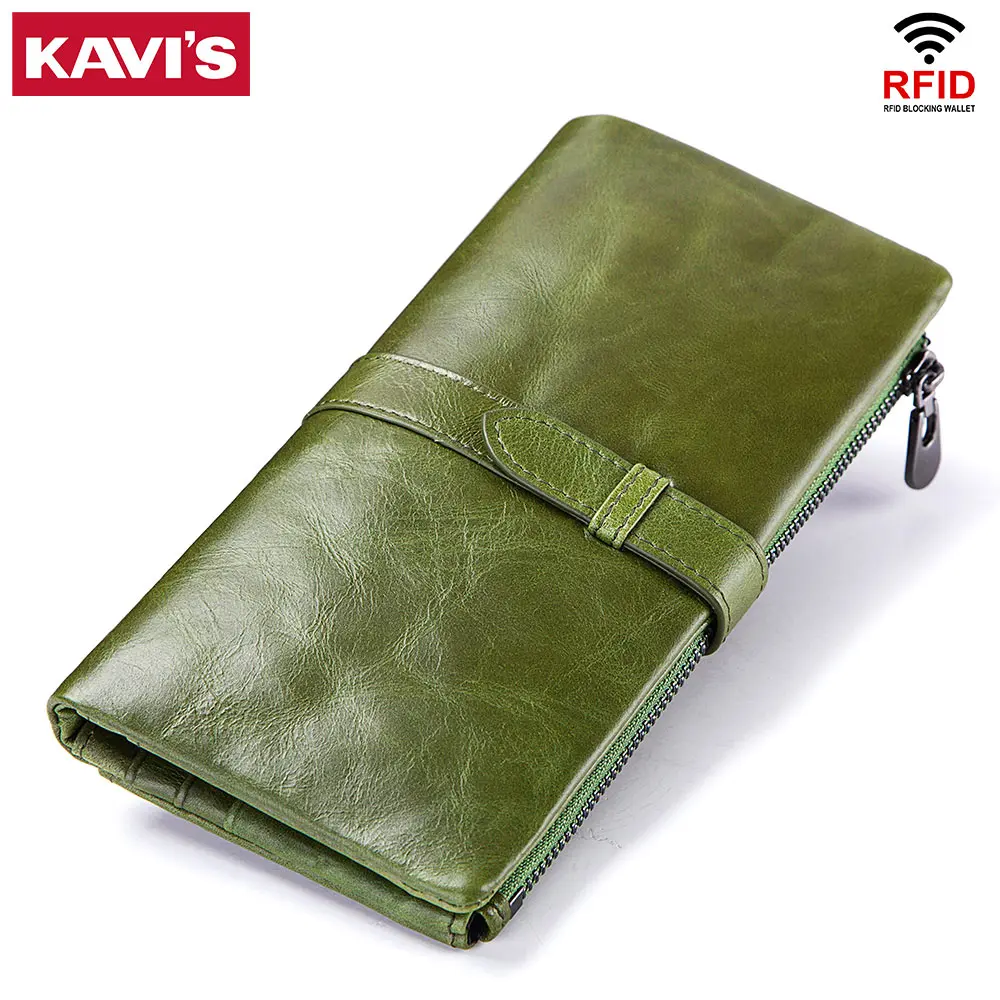 Кошелек KAVIS из натуральной коровьей кожи Женский кошелек для монет клатч сумка