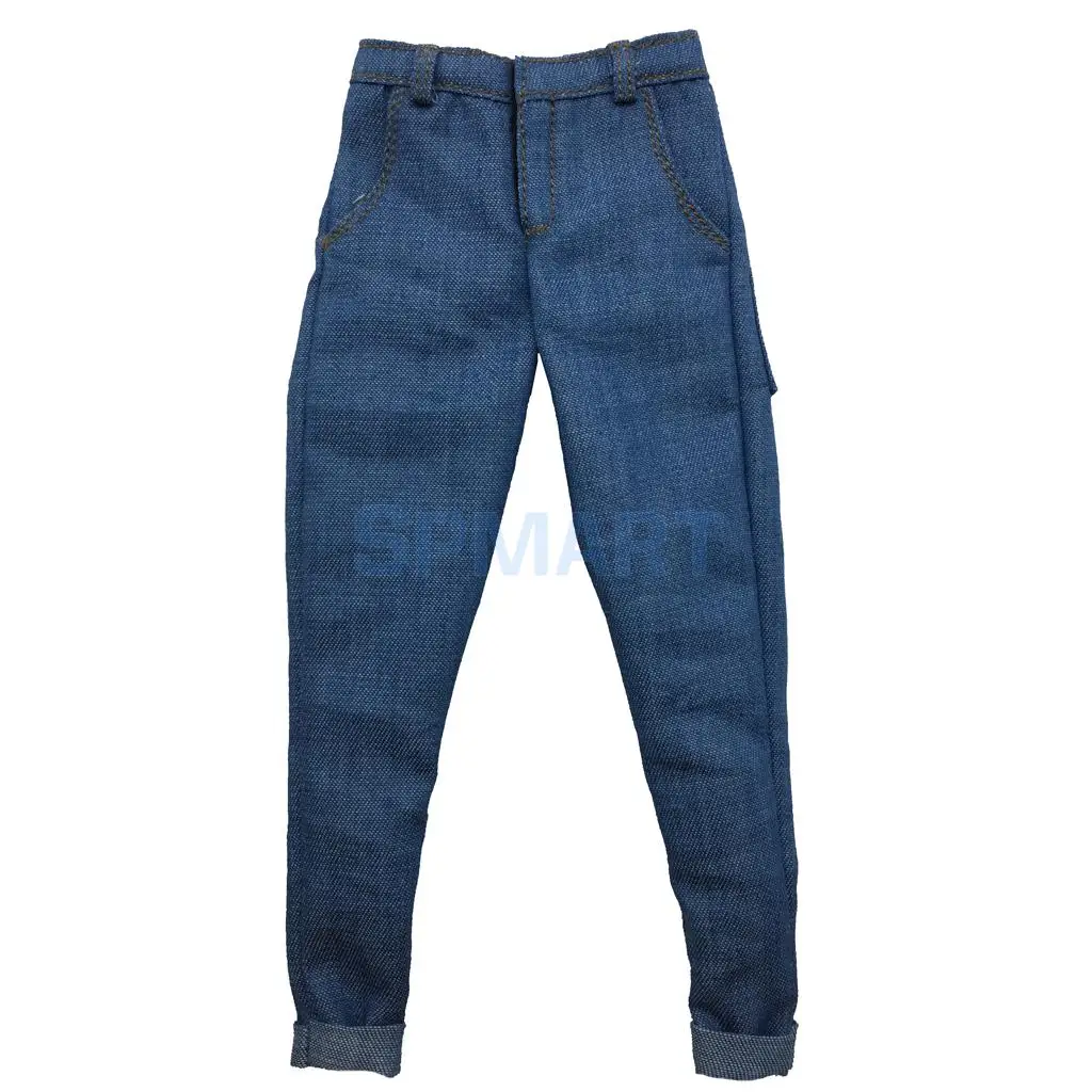 1/6 Scale Mens Denim Jeans Pants Trousers Clothing for 12