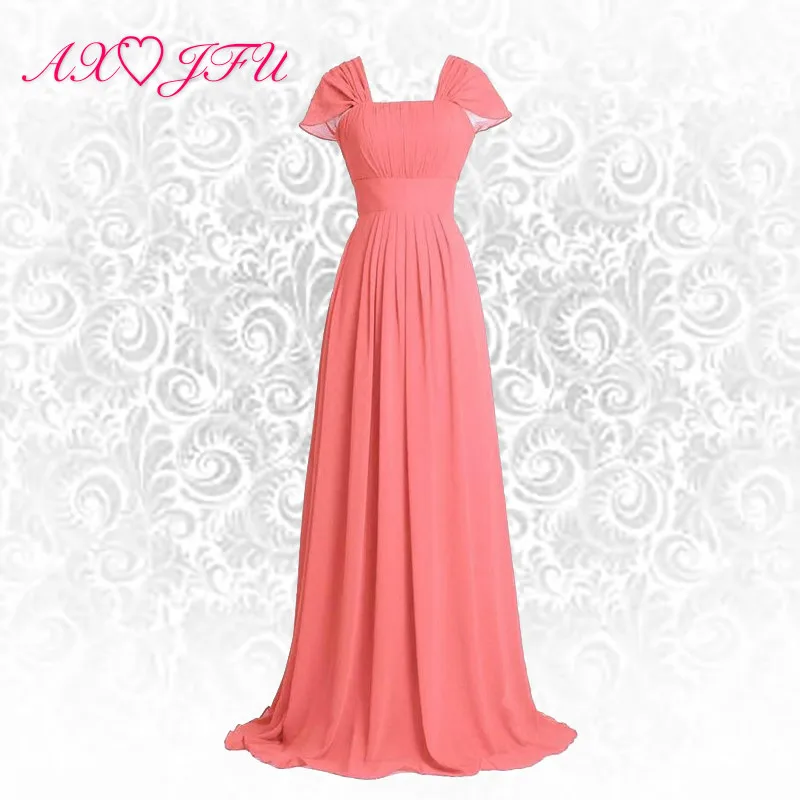 Anxin SH розовый шифон лук платье подружки невесты красный bridesmaide платье Белый Синий платье партии любой цвет