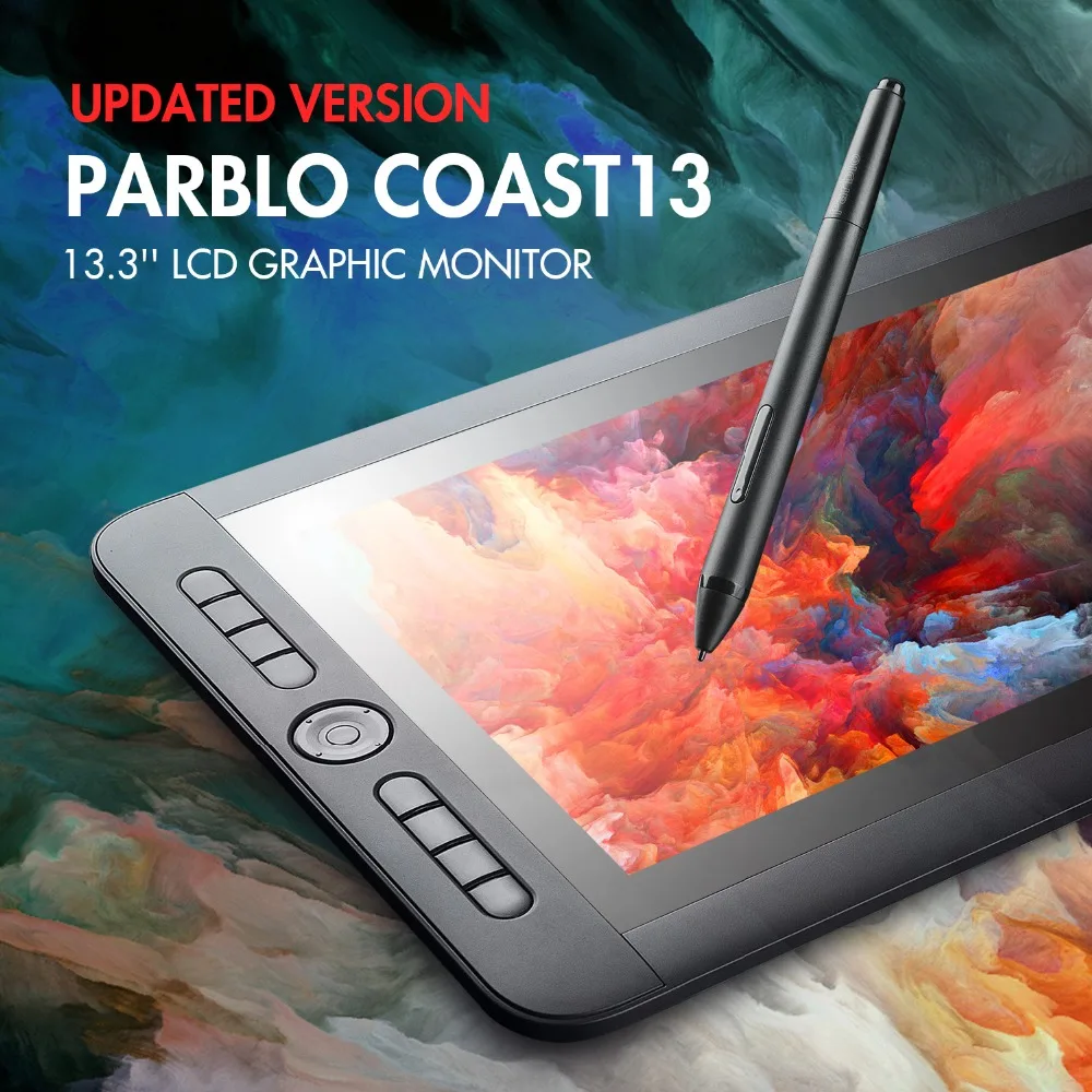 Графический планшет Parblo Coast13 графический для рисования анимационный цифровой 1920
