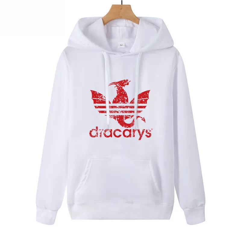 

Dracarys Vintage Style Hoodie Game Of Thrones Daenerys Drogon Fire Printed Hoody Sweatshirt For Man Woman Thin section Pullover