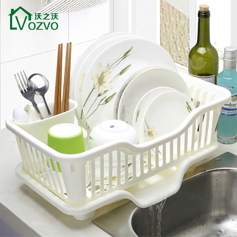 

Padded plastic kitchen dishes dishes cutlery leachate storage basket sink side dripping drying bowl stand