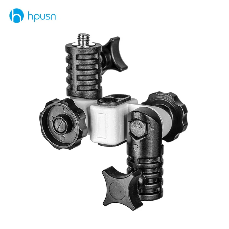 HPUSN N1 Universal Metal Cold Shoe Mount Flash Hot Shoe Adapter for Trigger Double Umbrella Holder Swivel Light Stand Bracket