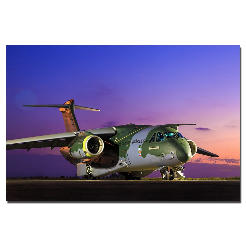

Embraer KC 390 Poster Aeroplane Canvas Painting Wall Art Pictures Print For Living Room Home Decor