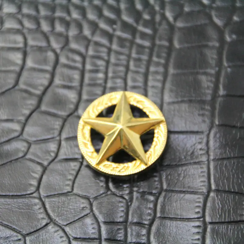 RM26) 3 шт. 3/4 ''(20 мм) 3-D Texas Star Conchos твердая латунь Conchos кожевенное ремесло