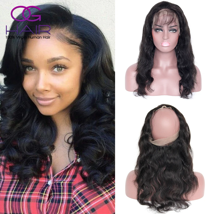 7A Peruvian Virgin Hair 360 Lace Frontal Body Wave Peruvian Lace