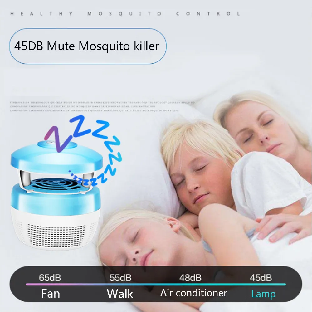 USB Mosquito Killer лампа светодиодный безопасности Жук Zapper Крытый тихий анти ловушка для насекомых Электрический насекомых Убийца домашняя лампа для отпугивания насекомых
