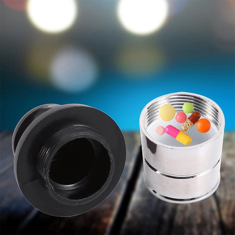 

1pc Car Lighter Shape Pill Box Car Lighter Shaped Metal Safe Secret Stash Diversion Pill Box Container
