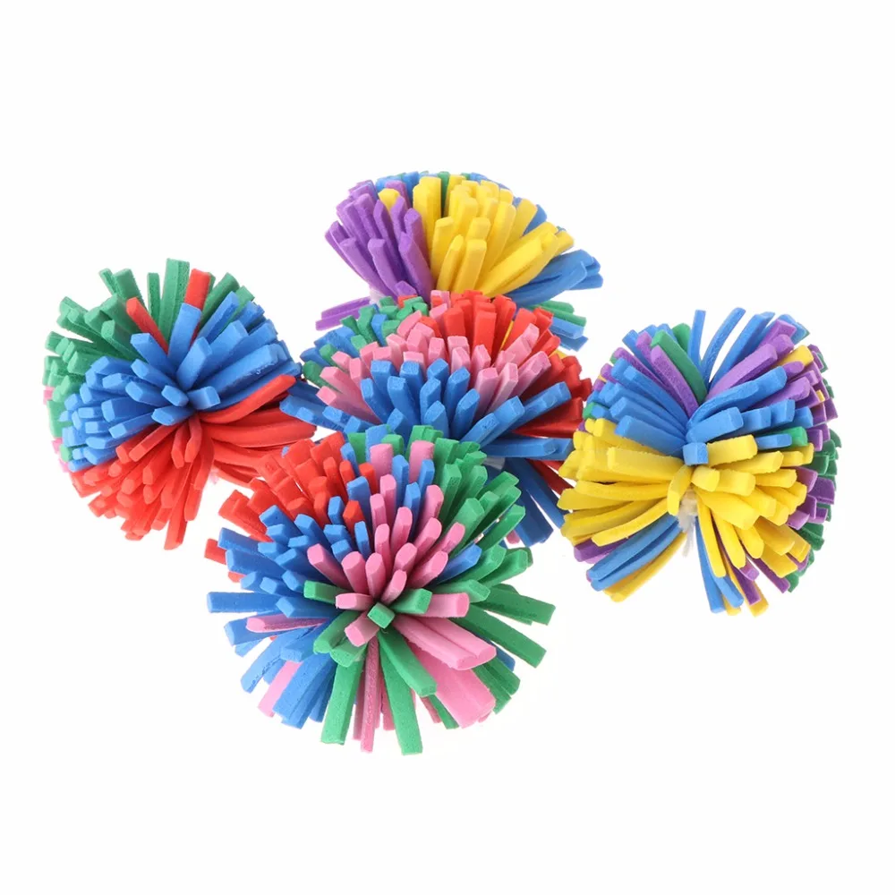 

5pcs Pet Cat Toys EVA Colorful Flower Ball Soft Dog Puppy Kitten Chew Bite Interactive Funny Play Balls Toy Cat Supply C42