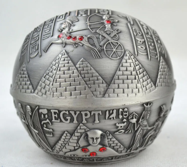 Egyptian pyramid spherical metal ashtray Lighters Smoking Accessories Metal decorative arts crafts Men's gift