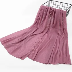 2019 Moda de Verano Musulmán Arruga Gasa Hijab Bufanda para las Mujeres Sencillas Cabeza de Perla Bufandas de Pelo Mantón Bufandas Invierno Mujer Nueva 2019 Moda de Verano Musulmán Arruga Gasa Hijab Bufanda para las Mujeres Sencillas Cabeza de Perla Bufandas de Pelo Mantón Bufandas Invierno Mujer Nueva
