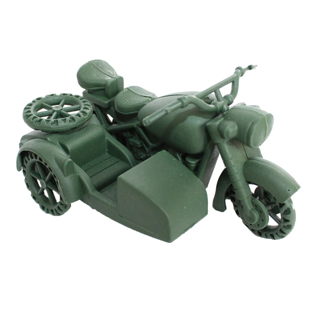 Simulation Motorbike Vehicle Model for Army Base Playset Accessories Sand Scene Model Toy Kids Games Gift