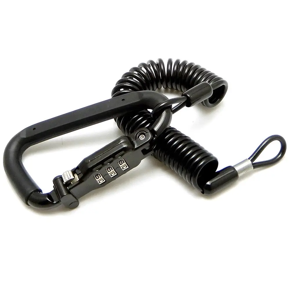 Мотоциклетный шлем замок + кабель черный Жесткий комбинированный штифт замок карабин