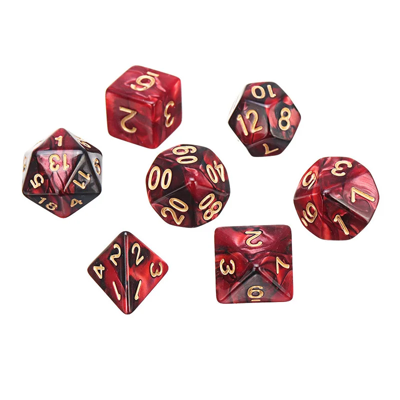 7x. Многогранный кубики + кожа Кубок кости для Подземелья и Драконы DND RPG MTG'|Юный