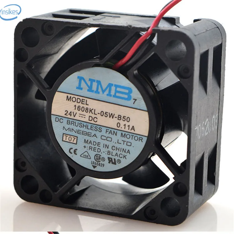 

NMB 1608KL-05W-B50 Computer Blower Cooling Axial Fan DC 24V 0.11A 2.64W 4020 40*40*20mm 8500RPM 2 Wires