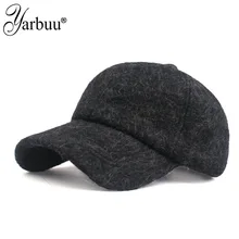 [YARBUU] брендовая бейсболка для мужчин и женщин Повседневная бейсболка шапка новая мода высокое качество Твердые крышки теплые бейсболки зимой
