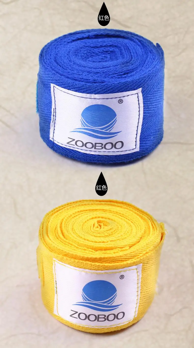 Zooboo 2 шт/рулон 108 дюймов ММА Боксерские ручные обертывания Поддержка запястья бинты протекторы Санда/Муай Тай Тхэквондо/карате D2O