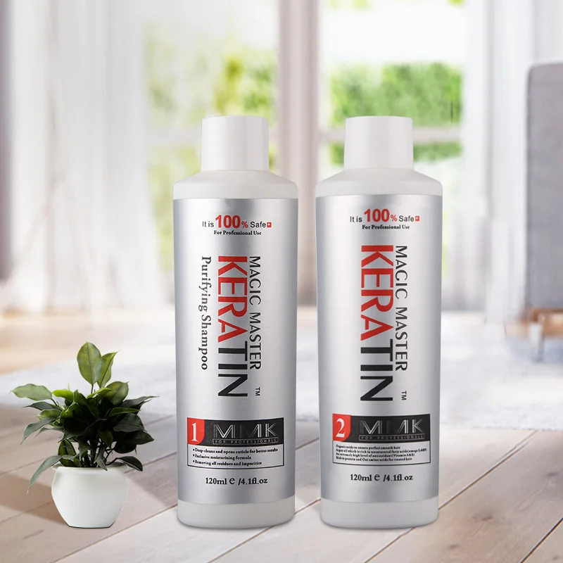 

Without Formalin Cheapest 2pcs 120ml Purifying Shampoo+120m MMK keratin Set Keratin Moisturizing Hair Treatment For Hair Care