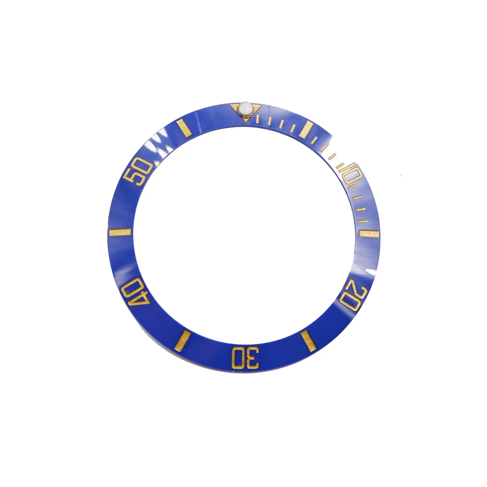 Rolamy Wholesale Replacement Blue With Gold Writings Ceramic Bezel 38mm Insert made for Submariner GMT 40mm 116610 LN Rolamy Wholesale Replacement Blue With Gold Writings Ceramic Bezel 38mm Insert made for Submariner GMT 40mm 116610 LN