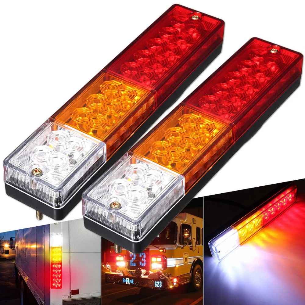 Waterproof 20leds ATV Trailer Truck LED Tail Light Lamp Yacht Car Taillight Reversing Running Brake Turn Lights 12V