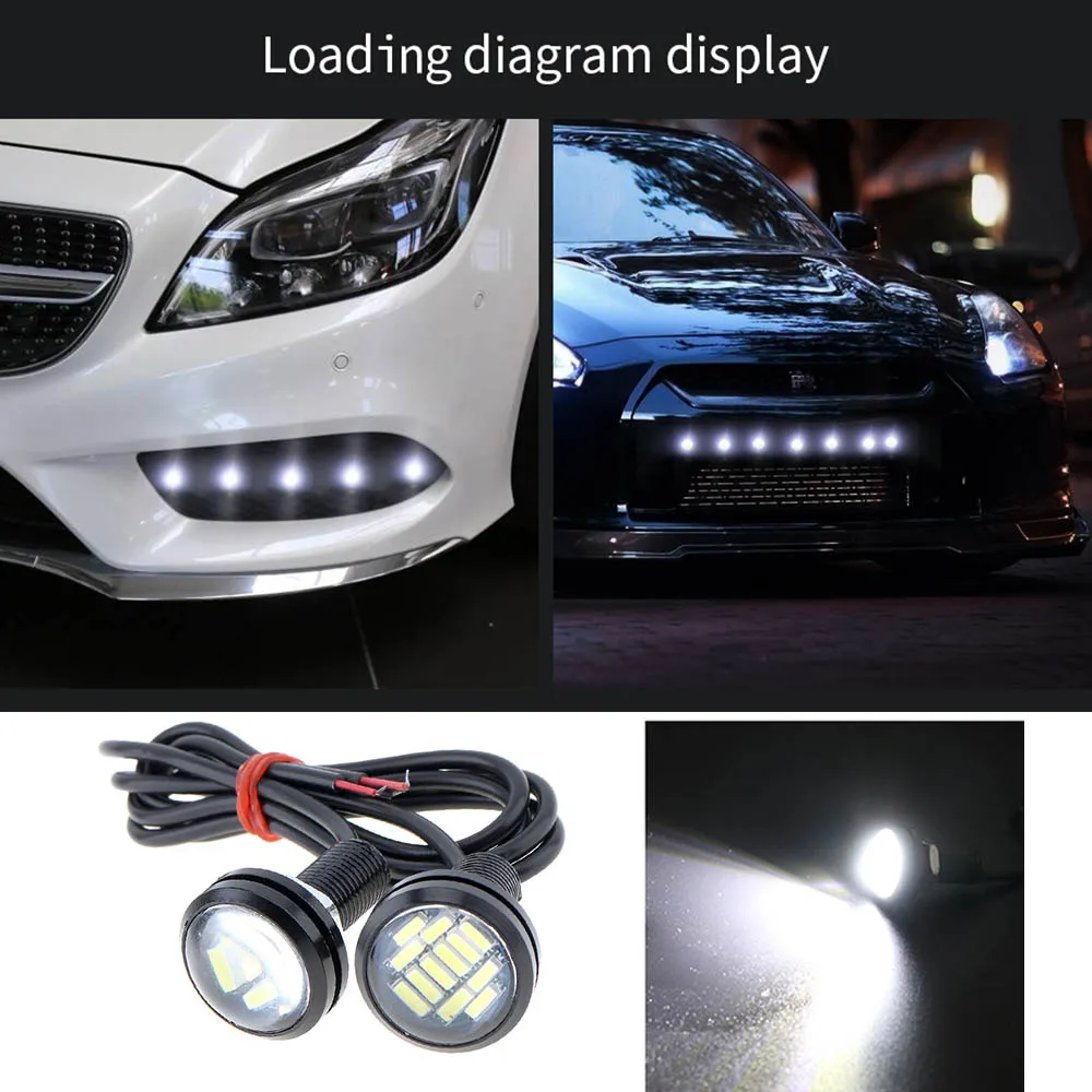 1 шт. DC 12V Eagle Eye светодиодный светильник 4014 12SMD 23 мм дневные ходовые DRL резервный