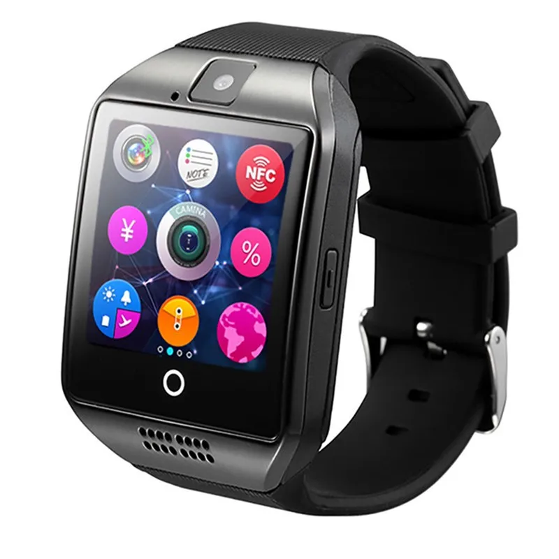 Bluetooth Q18 Смарт часы с камерой Facebook Whatsapp Twitter Синхронизация SMS Smartwatch поддержка sim