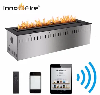 

on sale 24 inch aumotaic remote control stainless fireplace bioethanol
