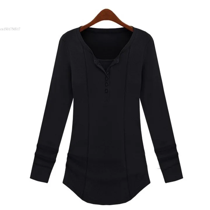 Winter Autumn Women's Cotton Shirts Tops Ladies Long Sleeve T Shirt