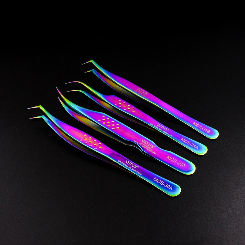 

Vetus MCS Series Eyebrow Tweezer Premium Super precision Beauty Makeup Tweezers for 3D/6D Volume Eyelashes Extension