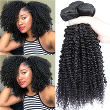 Malaysian Virgin Hair 3b 3c Kinky Curly Hair Weave Bundles Natural