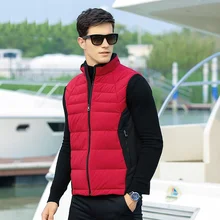 Мужская белая куртка на утином пуху, теплый тонкий пуховик, пальто, Мужская зимняя жилетка, одежда с перьями для мужчин, 8601, новинка