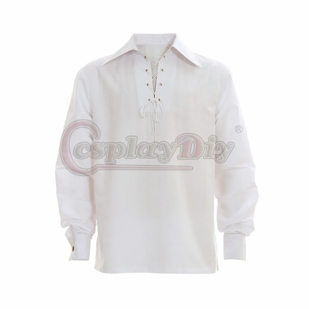 Изготовленная на заказ Ренессанс Готический колоний вампир Нежная мужская рубашка Средневековая мужская белая черная Карибы Пиратская рубашка костюм