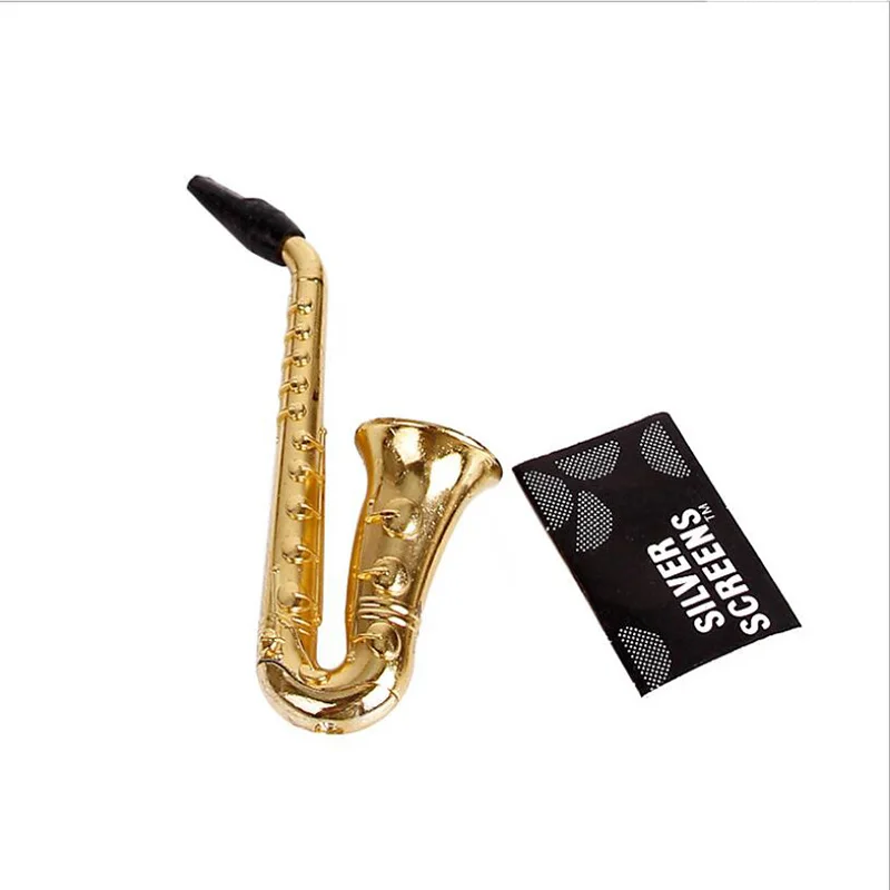 1 Pcs Creative Saxophone Smoking Tobacco Pipe Portable Weed Pipe