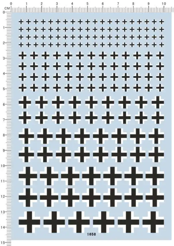 

1/6 1/72 1/144 1/35 WWII German Military Iron Cross Model Kit Water Slide Decal